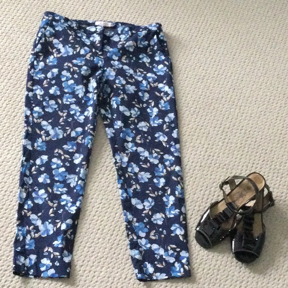 Made in Italy floral print ankle pants